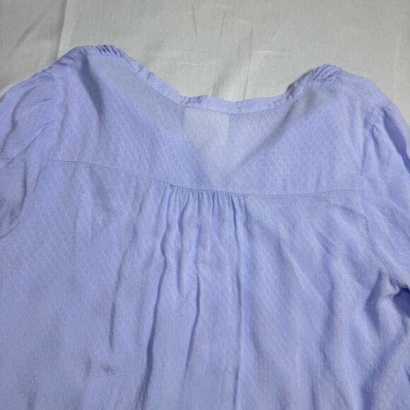 Maeve Pintuck Button Blouse Lavender Women’s 6 Peasant Cottagecore Puff Boho - Picture 14 of 16